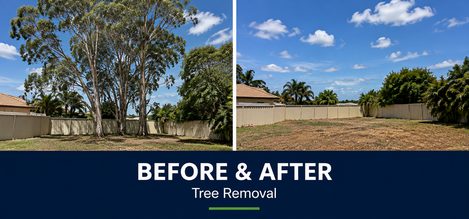 Before and after: tree removal